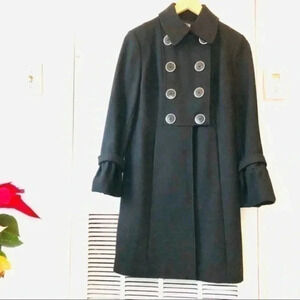 Marvin  wool blend black winter coat size …